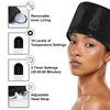 Heat Cap for Deep Conditioning Home Use Hair Steamer for Black Hair SPA Heat Cap for Deep Conditioning 10-Level Quick Heating Hair Steamer for Natural Hair Heating Cap with Timer (Black)