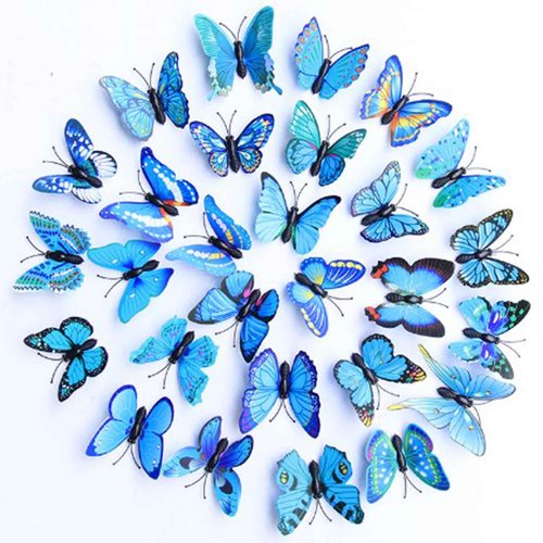 Bartosi Hair Clips Butterfly Hair Barrettes Blue Fashionable Bobby Pins Cute Decorative Bobby Pin Hair Accessories for Women and Girls Pack of 20