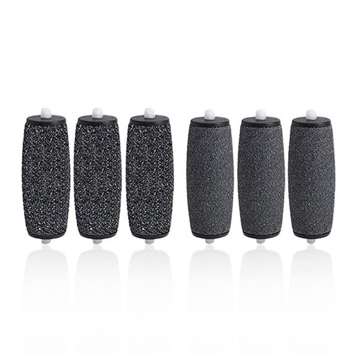 Parts Express 6 Pack Replacement Rollers Refills Electronic Perfect Foot File- 3 Extra Coarse & 3 Regular Coarse