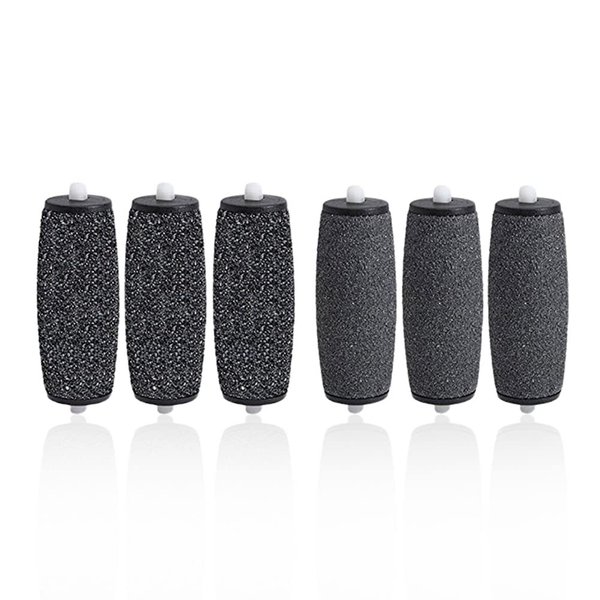 Parts Express 6 Pack Replacement Rollers Refills Electronic Perfect Foot File- 3 Extra Coarse & 3 Regular Coarse