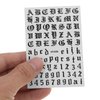Minkissy 4 Sets Letters and Number Nail Stickers Tip Nail Art Adhesive Decals Nail Wrap Manicure Old English Alphabet Stripe (Black and White in 1 Set)
