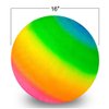 ArtCreativity 16 Inch Rainbow Playground Ball for Kids, Durable Rubber, Includes Hand Pump, Bouncy Outdoor Toy for Backyard, Park, Beach, Boys and Girls Ages 3+