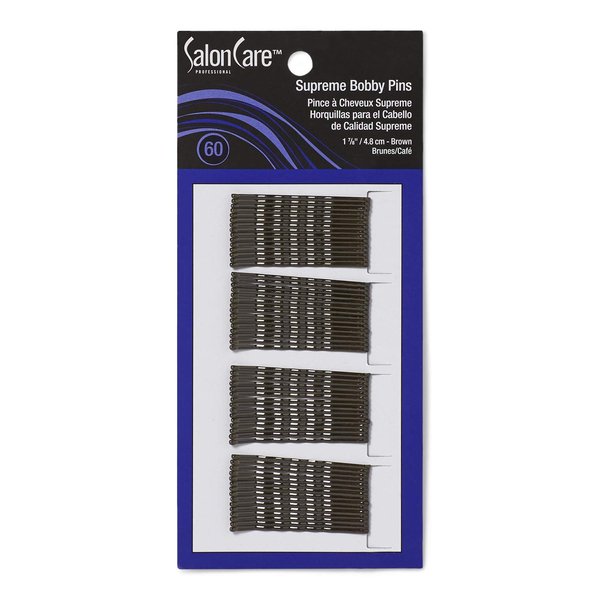 Salon Care Professional Supreme Brown Bobby Pins 60 Ct Brown