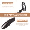 KALLORY Bangs Hair Clip 4pcs Braided Hair Extensions, Clip in Braid Hair Extensions Braids Braided Hair Piece for Women Festival Daily Wear Braided Wigs