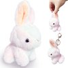 Pink Rabbit Stuffed Animals for Girls, Boys and Adults, Mini Animals Plush Toys Key Chains, Cute Bunny Plushies, Soft Bunny Stuffed Animals for Easter Basket Stuffers