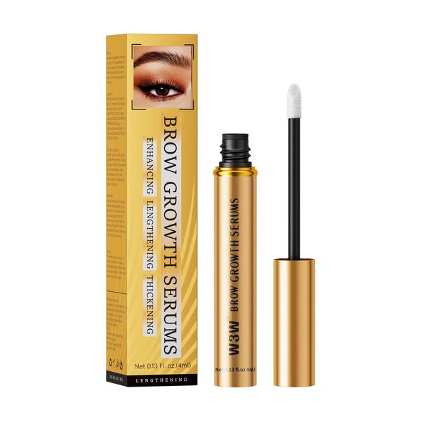 Lash Serum, W3W Eyelash Growth Serum, Eyelash Serum, Lash Serum for Boost Lash Growth Serum, Advanced Formula for Longer, Fuller, and Thicker Lashes, 3 ML (Golden)