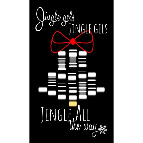 Nerdy Words Science Gift Tags/Mini Christmas Cards - Jingle Gel Electrophoresis (Set of 24)