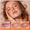 QIUFSSE Magic Color Changing Lip Oil Stain,2PCS Color Changing Lip Gloss Hydrating Lip Oil Tinted Shimmer Plumping Lip Glow Oil for Lip Care and Dry Lips (Strawberry + Orange)
