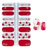 WOKOTO 5 Sheets Nail Art Wraps Polish Stickers Tips with 1Pc Nail File Flower Leaf Adhesive Nail Decals Strips Set Manicure Accessories