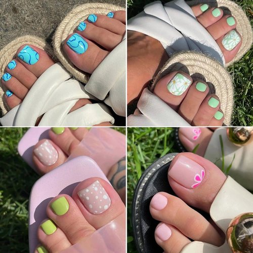 360Pcs Soft Gel Toe Nail Tips for Soak off Gel Extension Systems, Short Pre-shaped Full Cover False Toenails Gel Tips Clear Press on Nails,12 Sizes Summer Toe Tips for Home DIY Salon Manicure.