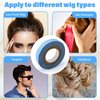 EHDIS Lace Front Wig Adhesive Tape Roll, Double-Sided Hair Extension Replacement Tape with Plastic Adhesives Remover Scraper Tool for Wigs/Toupees/Skin Weft HairPieces-0.8cm Width 3 Yards Length