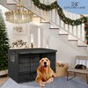 Explore Land 36 inches Dog Crate Cover - Durable Polyester Pet Kennel Cover Universal Fit for Wire Dog Crate (Black)