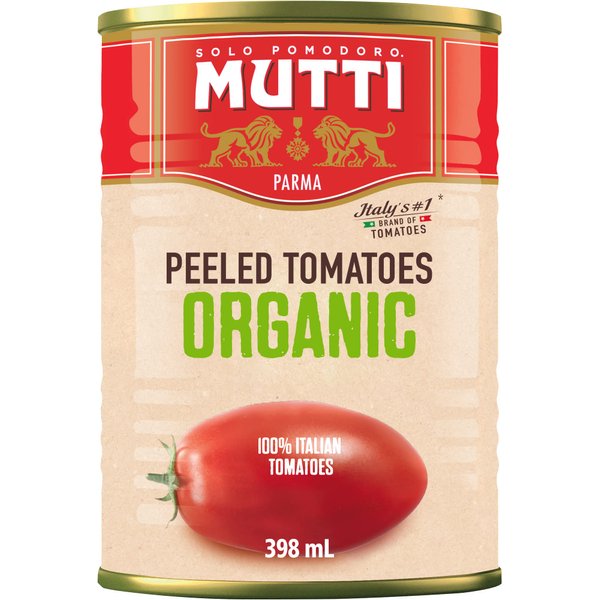 Mutti Organic Whole Peeled Tomatoes (Pelati), 14 oz. | 6 Pack | Italy’s #1 Brand of Tomatoes | Fresh Taste for Cooking | Canned Tomatoes | Vegan Friendly & Gluten Free | No Additives or Preservatives