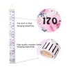 Baby Growth Chart Ruler Kids Roll-up Height Chart Wall Hanging Measurement Chart Wall Decor with Wood Frame for Kids Nursery Room Canvas Removable Height Growth Chart 8'' x 79'' (Pink Flower)