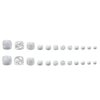 BABALAL Square Press on Toenails Short Fake Toenails and Fake Toenails with Nail Glue Sliver Glitter Glue on Nails 24pcs Acrylic Toenails with Diamond Designs False Toenails for Women and Girls