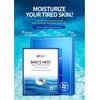 SNP - Bird's Nest Aqua Ampoule Moisturizing Korean Face Sheet Mask - Maximum Hydration & Protection for All Dry Skin Types using Hyaluronic Acid - 10 Sheets