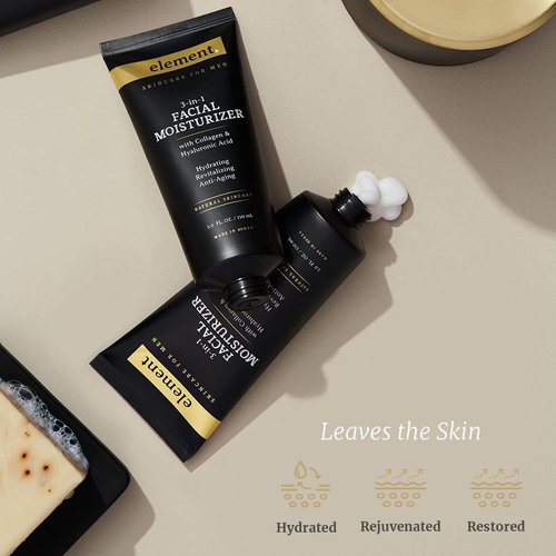 Element Collagen & Hyaluronic Acid Men's Facial Moisturizer - Moisturizing, Reduce Wrinkles & Fine Lines, Hydrating Daily Face Moisturizer - Cruelty Free Korean Skin Care For All Skin Types