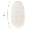 Amnenl White Long Curly Wigs with Bangs for Women Wavy Wigs Synthetic Soft Hair Cosplay Halloween Costume Wig