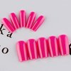 Bellelfin 120Pcs Hot Pink Press on Nails Medium Square Glue on Nails, Glossy Solid Color Fake Nails Full Cover Acrylic Nails Press on for Women Girls Artificial Fingernails