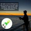 OHOH LED Night Fishing Rod Bite Bait Alarm Light with Twin Bells Ring Fishing Bite Alarm Indicator On Fishing Rod (20 Red Lights and 20 Green Lights)