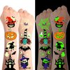 JCFIRE 90+ Styles Halloween Temporary Tattoos for Kids Halloween Party Favors, Glow in Dark Tattoos Bulk Halloween Birthday Party Decorations Supplies Goodie Bags Fillers Activities Games Accessories