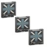 Rimmel Pack of 3 London Glam Eyes HD Quad Eye Shadow, Royal Blue 003