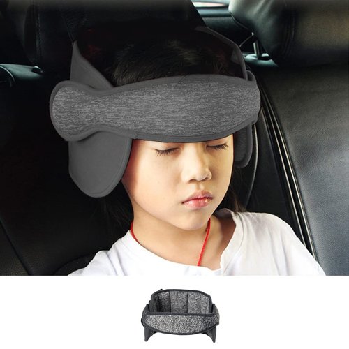 KAKIBLIN Baby Car Seat Head Support,Baby Head Support for Car Seat Stroller, Safety Car Seat Neck Relief Strap Headrest,Slumber Sling Sleep Holder Belt for Toddler Infants Child Children Kids(Gray)