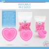 Saferly Heart Tattoo Ink Caps Cups with Base for Tattoo, Tattooing, Disposable Pigment Holder, Microblading Tattoo Supplies, Small, Bag of 500, Pink