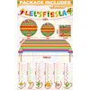 86 Pcs Mexican Party Decorations, Fiestas Party Decorations Supplies Tableware Set Serves 24, Include Paper Plates, Napkins, Hanging Swirls, Tablecloth, Banner for Cinco De Mayo Dcecorations Birthdays