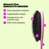 Trademark Beauty Smooth Brush - Hair Brush, Dry or Wet Brush, Synthetic, Dual-Length Bristle Brush, Detangles, Prevents Hair Breakage