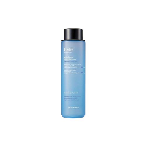 belif Aqua Bomb Hydrating Toner with Hyaluronic Acid, Lightweight Moisturizing Water Facial Toner, Good for Dry Skin and Uneven Texture, For Normal, Dry, Combination, Oily Skin, Korean Skin Care