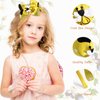 AIUPUOC Yellow Bow Headband for Girls Bow Headbands with Cute Bee Design Spring Hair Accessories Bee Yellow Hair Hoop Cute Big Bow Hair Band Hair Decorations