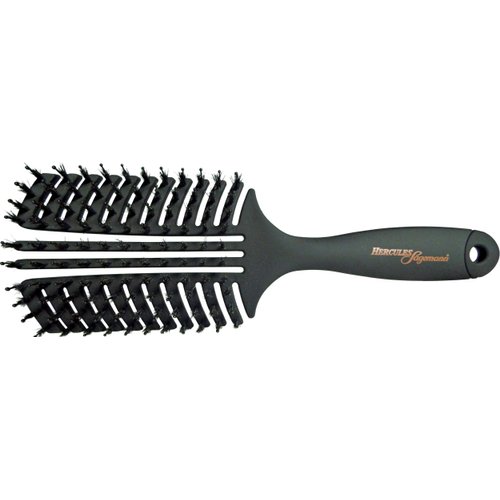 HERCULES SÄGEMANN - 9145 Flexy Shape Hair Brush, Flexible, Gentle Natural Hair Brush, Boar bristles with Nylon pins, detangling Brush for Long Hair, Wide