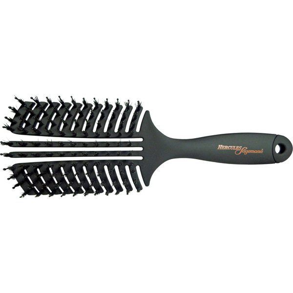 HERCULES SÄGEMANN - 9145 Flexy Shape Hair Brush, Flexible, Gentle Natural Hair Brush, Boar bristles with Nylon pins, detangling Brush for Long Hair, Wide