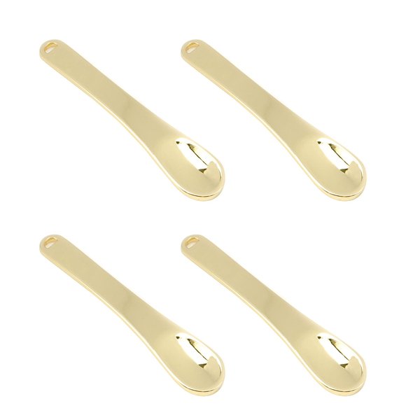 Coshar 4Pcs Mini Makeup Spatula Metal Massage Spoon Applicator Tool for Face And Eye Cream, Facial Massager, Mask, Makeup