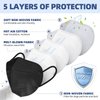 VERNASSA KN95 Face Mask 50 Pack, Individually Wrapped, 5-Ply Breathable Comfortable Safety Mask Filter Efficiency≥95% Against PM2.5 Black masks