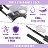 DIY Lash Extension Kit with Lash Bond and Seal Lash Tweezers, 240PCS 30D+40D Multilayered Cluster Lash Clusters, Reusable Fluffy Individual Lashes Cluster