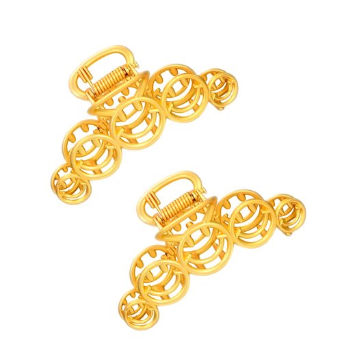 Smiley Face Metal Hair Claw Clips for Women and Girls, Hairpins Non-Slip Hair Clip Thick Hair 2PCS, Smiley Barrettes Prom Hair Accessories Set