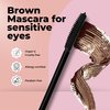 Sandstone Scandinavia Hypoallergenic Brown Mascara for Sensitive Eyes - Smudge-Proof, Sweatproof, Lengthening Mascara with Intense Volume - Vegan, Allergy Friendly Mascaras