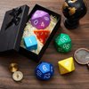 Arrowbash 7 Pcs Jumbo Polyhedra Dice 3.94 Inch Jumbo Foam Polyhedral Dice 7 Set 4, 6, 8, 10, 12, 20 Sides Dice Gifts for Games Teach Numbers Addition Subtraction Probability Learning