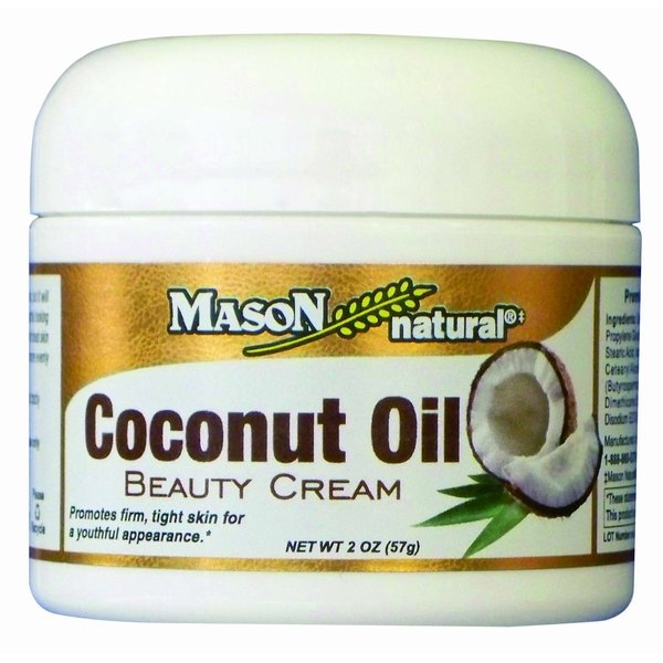MASON natural Coconut Oil Beauty Cream, 2 Ounce (Pack of 2)
