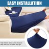 Smiry Waterproof Couch Cushion Covers, Stretch Sectional Couch Covers Washable, L Shape Chaise Lounge Sofa Slipcover Elastic Non-Slip Furniture Protector for Pets, Kid (Chaise, Navy)
