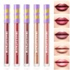 imakeupnow Metallic Lipstick for Women 5Pcs Set, Long-Lasting Lip Color, High-Pigment Shimmer Finish