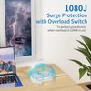 Extension Cord 15 ft, Surge Protector Power Strip with 6 Widely Outlets 4 USB Ports, Flat Plug, Wall Mount Outlet Extender, 1080 Joules, Multiple Outlets for Indoor Home Office, Dorm Room Essentials