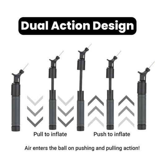 Ball Pump Kit with 5 Needles – Tiny Portable Air Pump for Basketball, Football, Volleyball & More – Compact Hand Pump for Inflatables