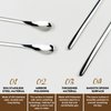 Stainless Steel Coffee Stirring Spoons – Set of 4, 7.6-Inch Reusable Drink & Cocktail Swizzle Sticks, Slim Salt or Condiment Spoons – Modern Long Handle Design for Bar, Kitchen & Parties