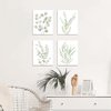 Erctoo Botanical Plant Canvas Wall Art, Framed Boho Wall Decor for Bathroom, Minimalist Aesthetic Bedroom Wall Art, Sage Green Eucalyptus Leaf Prints for Office, Set of 4PCS, 8”X10”