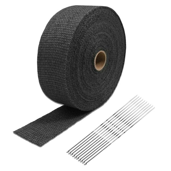 Superfastracing 2" x 50' Exhaust Heat Wrap Roll Fiberglass for Motorcycle Manifold Header Pipe Heat Wrap Tape Black (will lose color)