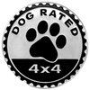 Dogs Badge Rated Car Emblem, 4 x 4 Automotive Car Badge Decals Stickers, 3D Metal Car Badges Round Emblem Decals, Car Exterior Emblems Badge Compatible with Jeep Wrangler Vehicles Trucks SUV