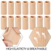 Skylety 30 Pieces Finger Sleeves with 1 Storage Bag, Thumb Splint Brace Support Protector Breathable Elastic Finger Tape for Pain Relief Arthritis Trigger Finger Sports Basketball Baseball (Beige)